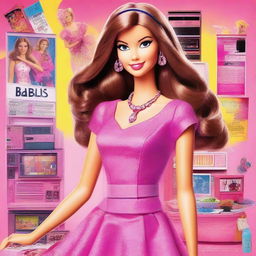 This image, a piece of high-quality digital art, channels the charm of early 2000s Barbie movie posters