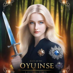 A high-quality e-book cover design showing a young woman with black and blonde hair, clear blue eyes, and a shining crystal necklace