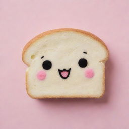 A cute and fluffy slice of kawaii bread