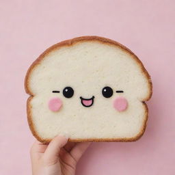 A cute and fluffy slice of kawaii bread