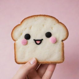 A cute and fluffy slice of kawaii bread