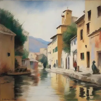 The painting exhibited good continuation with the artist's use of brushstrokes that flowed seamlessly from one section to another.