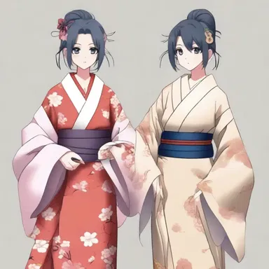 The anime character's kimono was made of tussah silk, giving it a unique and luxurious appearance.