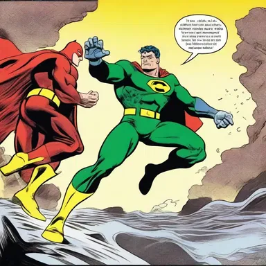 In the comic, the hero's fight against the villain symbolized the latent content of confronting one's inner fears and insecurities.