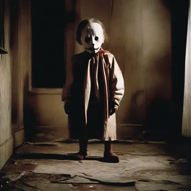 The horror movie used symbolism to explore the latent content of repressed childhood trauma experienced by the main character.