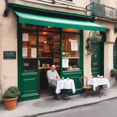The couple haphazardly stumbled upon a quaint little café while exploring the streets of Paris.