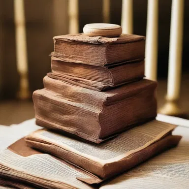 The sacred scriptures were stacked haphazardly on the altar, showing a lack of reverence and care.
