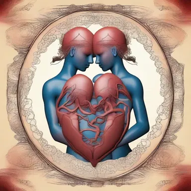 In their passionate embrace, they felt their hearts beat as one, like the vena cava carrying their love back to the center of their beings.