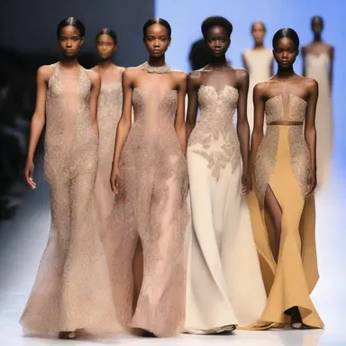 The fashion designer showcased a unique collection with extravagant and ponderable designs.