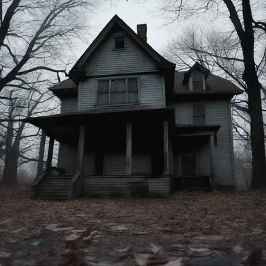 The horror movie depicted a haunted house with a dark and ponderable secret.