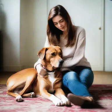 She found solace in her pet watchdog's comforting presence during her romantic breakup.