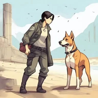 In the novel, the protagonist's loyal dog acts as a watchdog, protecting her from potential threats.