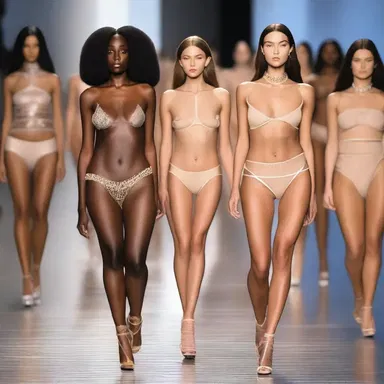 The designer showcased a collection of risqué outfits on the runway.
