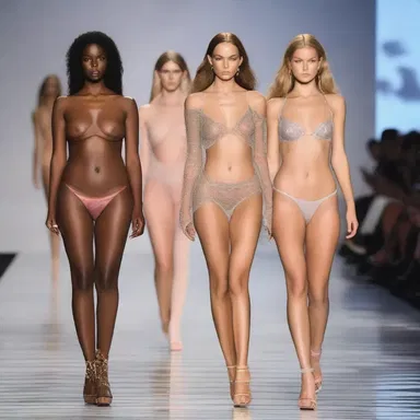 The designer showcased a collection of risqué outfits on the runway.