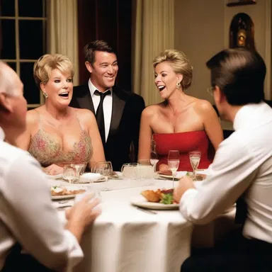 He couldn't resist making a risqué joke at the dinner party.