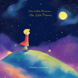 A high quality digital art image depicting the book cover of 'The Little Prince'