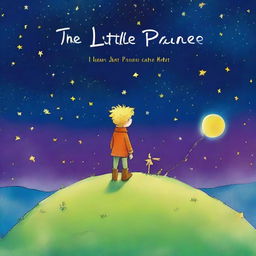 A high quality digital art image depicting the book cover of 'The Little Prince'