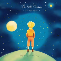 A high quality digital art image depicting the book cover of 'The Little Prince'