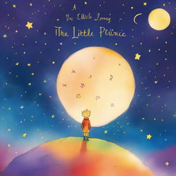 A high quality digital art image depicting the book cover of 'The Little Prince'