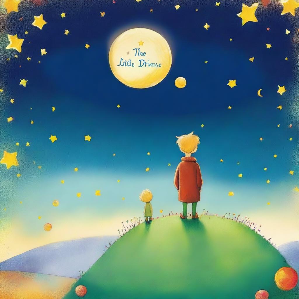 An enhanced digital art representation of the book cover for 'The Little Prince'