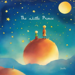 An enhanced digital art representation of the book cover for 'The Little Prince'