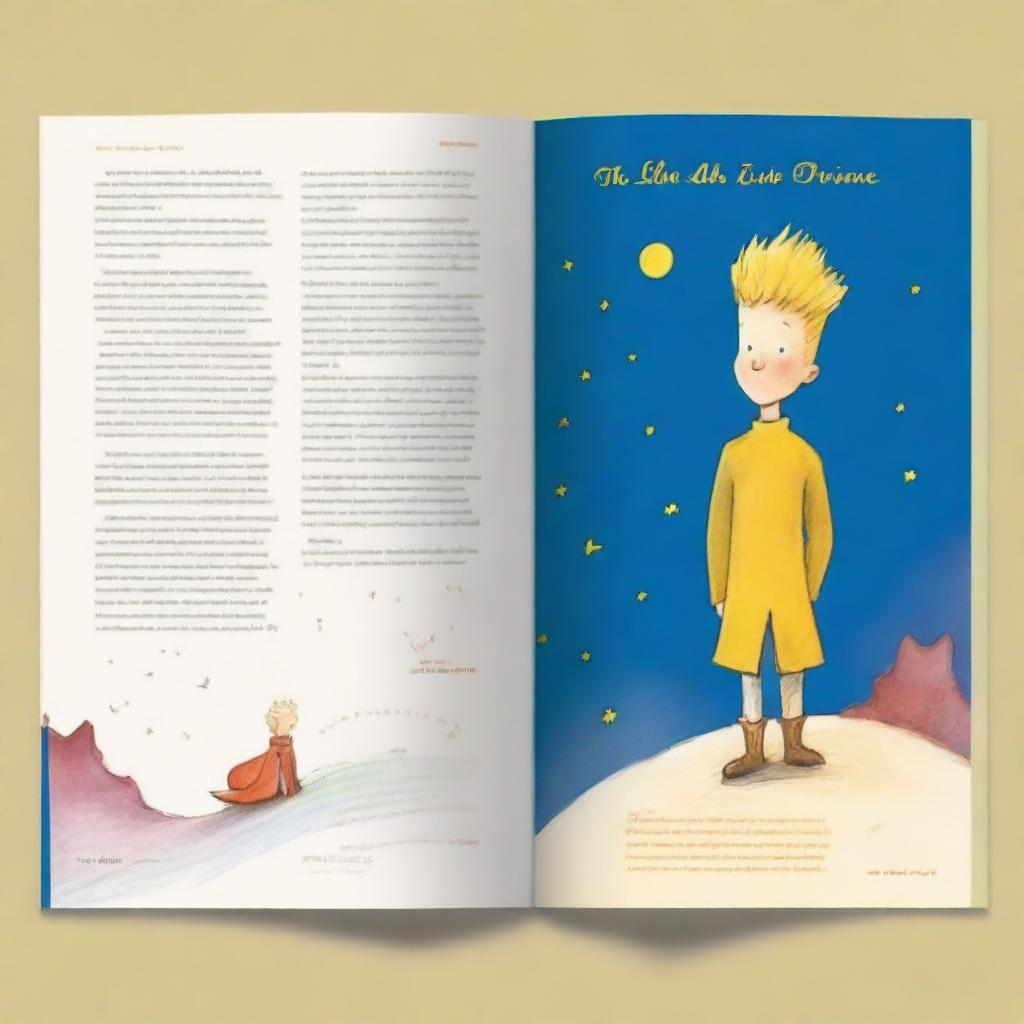 A high-quality digital art representation of the dust jacket for 'The Little Prince'