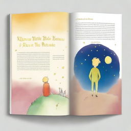 A high-quality digital art representation of the dust jacket for 'The Little Prince'