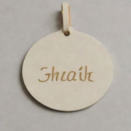 A name tag with the name 'Ghaith' clearly displayed in elegant, bold letters.