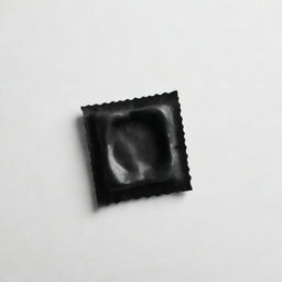 A silhouette of a single ravioli in black and white, contrasted against a bright white background. The image captures the unique square shape and wavy edges of the ravioli.