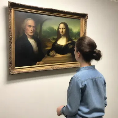 Sarah viewed the painting with a mental reservation, unsure if she truly appreciated the artist's message.