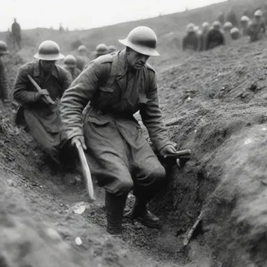 During World War I, many soldiers in the trenches were at high risk of cross infection due to the unsanitary conditions.