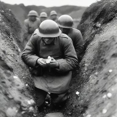 During World War I, many soldiers in the trenches were at high risk of cross infection due to the unsanitary conditions.