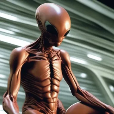 In the futuristic world of the novel, the alien species had ruddy skin as a result of their unique biology.