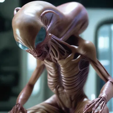 In the futuristic world of the novel, the alien species had ruddy skin as a result of their unique biology.