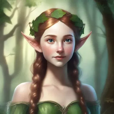 The elf princess had a ruddy glow to her skin, portraying her connection to nature and the enchanted forest.