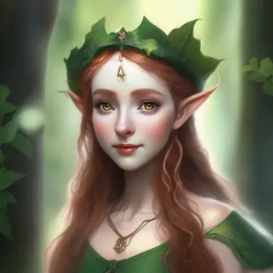 The elf princess had a ruddy glow to her skin, portraying her connection to nature and the enchanted forest.