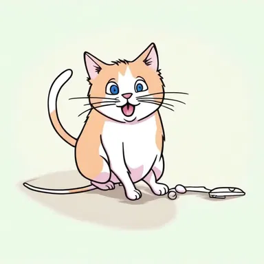 Why did the cat pursue the mouse? Because it had a bone to pick with him!