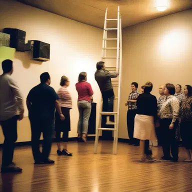 Why did the pursued person bring a ladder to the dance party? Because they wanted to make the chase more interesting!