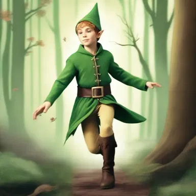 The protagonist, a pursued elf, uses their secret magical powers to disappear into thin air whenever they are being chased.