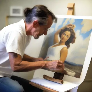 The artist incorporated photo-offset printing technique to create a series of high-quality reproductions of their original paintings.