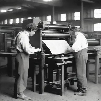 During the Industrial Revolution, photo-offset printing played a significant role in mass producing books and documents, making information more accessible to the general public.