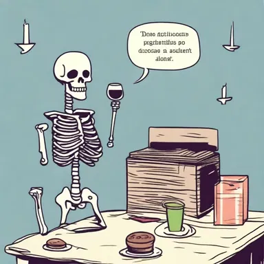 Why did the skeleton go to the party alone? Because he wanted to avoid the morbidity of the 'dead weight' conversation!
