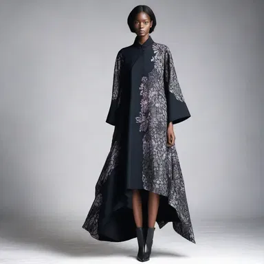 The fashion designer's latest collection was inspired by the morbidity of a specific disease, incorporating elements like dark colors and symbolic prints into their designs.