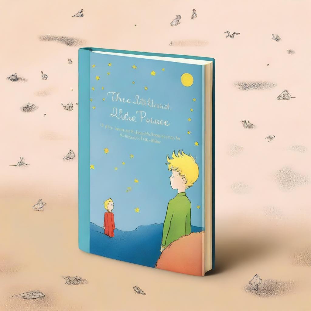 A detailed digital art image showcasing the dust jacket of 'The Little Prince'