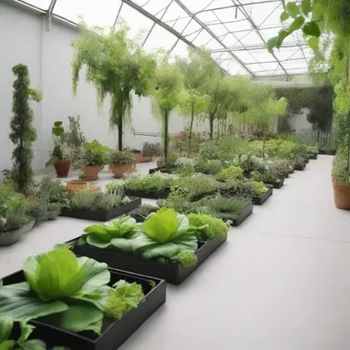 Through the art installation, the artist showcases the beauty of a kitchen garden by recreating it in a gallery space, using real plants and vibrant sculptures.