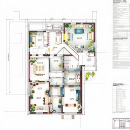 A detailed house plan for a 650 square feet house, including separate rooms, kitchen, bathroom, and living area, drawn in a minimalist style.