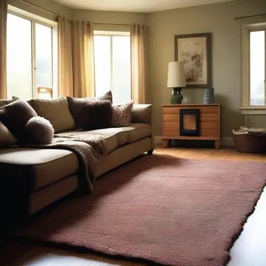 In the movie, the main character had a rya rug in their living room to create a cozy atmosphere.