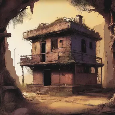 The dilapidated hideout served as the secret lair for the superhero and his sidekick.