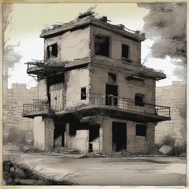 The dilapidated hideout served as the secret lair for the superhero and his sidekick.