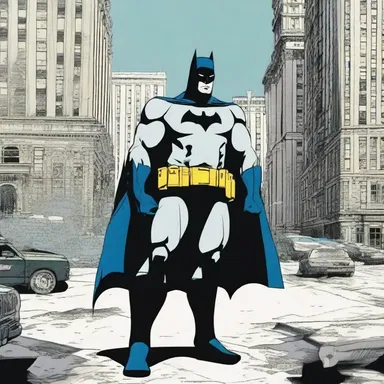 In the comic book 'Batman: The Dark Knight Returns', Gotham City faces a financial crisis, leading to drastic budget cuts in the police department, causing an increase in crime.